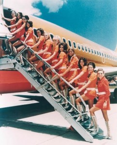 stewardess+orange+dress